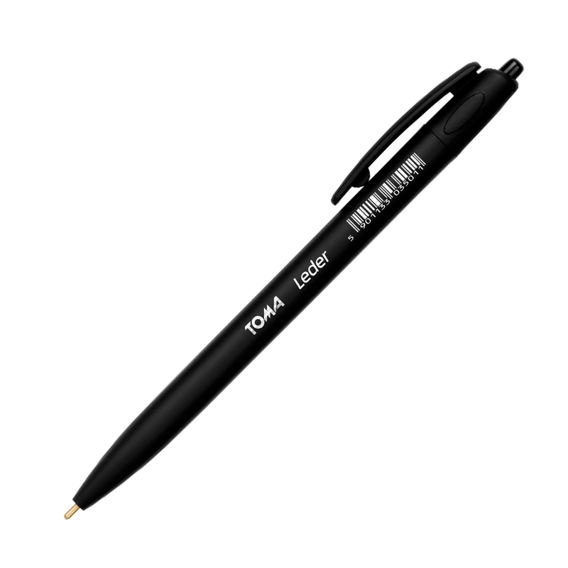 Leder retractable ballpoint pen