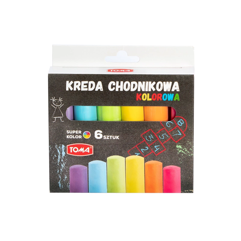 Coloured sidewalk chalk