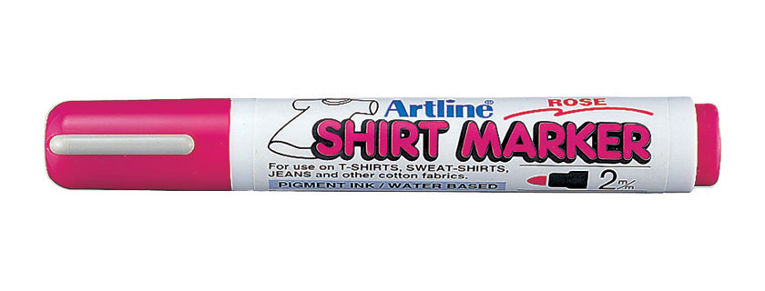 Artline White Permanent Fabric Markers pen for clothing (2 Markers)